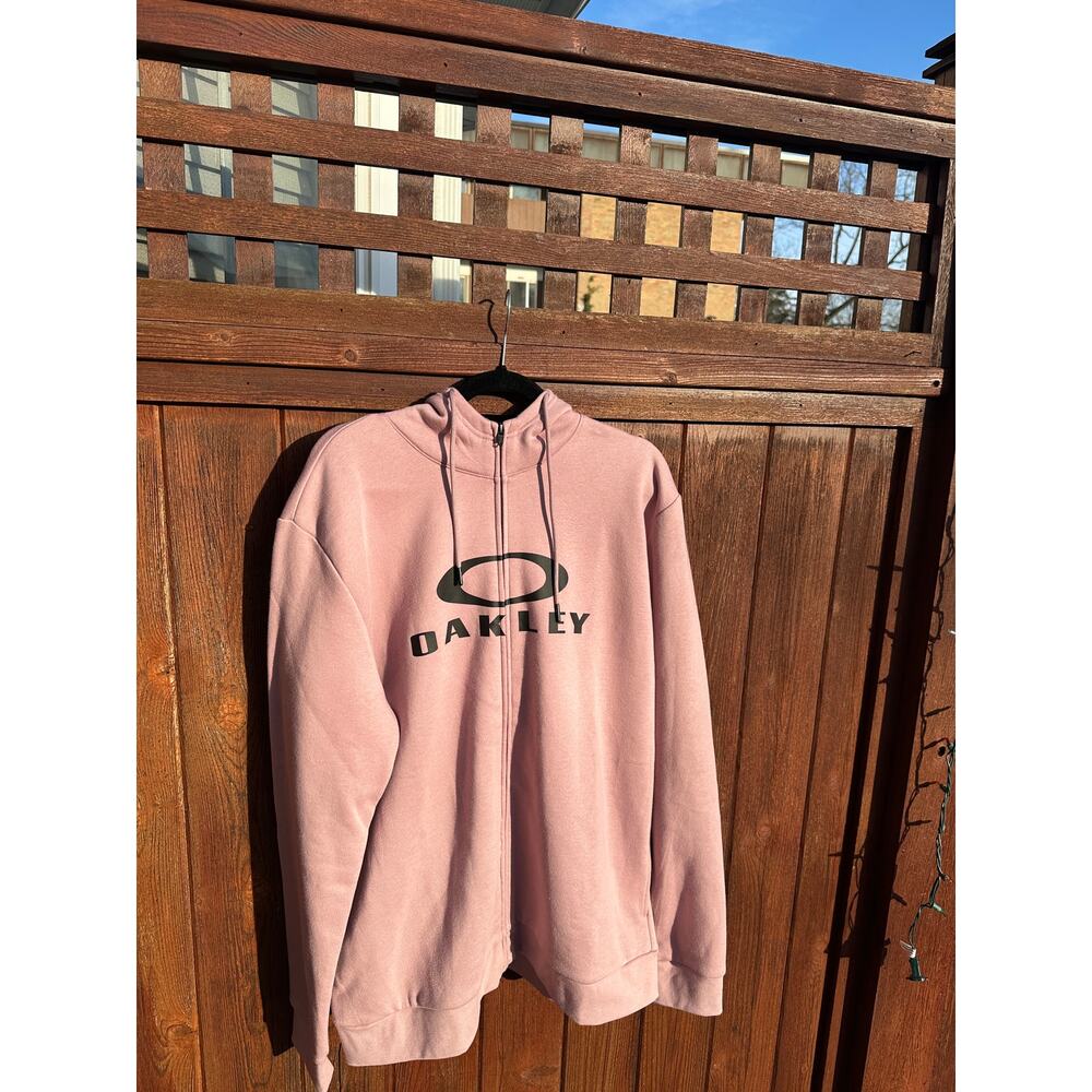 Oakley full-zip hooded sweatshirt New with tags (mauve pink) - Picture 2 of 5